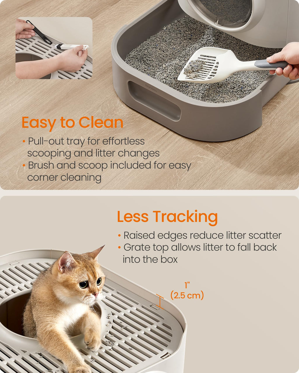 XL Enclosed Cat Litter Box with Scoop X56195