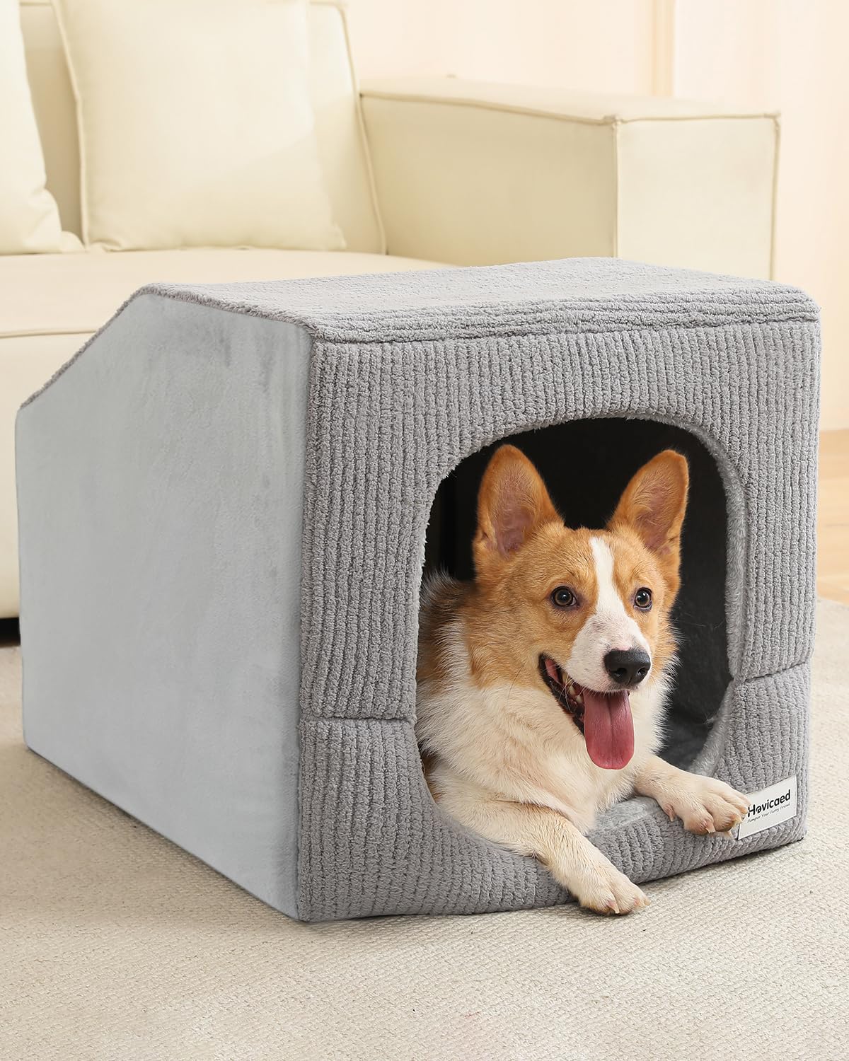 Small Dog House with Dog Cave Bed B136470