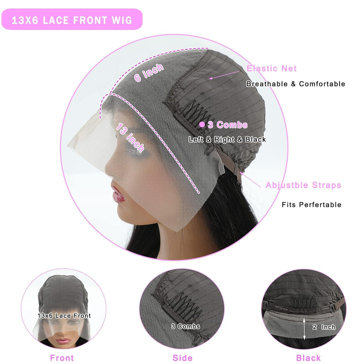 13x6 Lace Front Human Hair Wig 30 Inch O1155