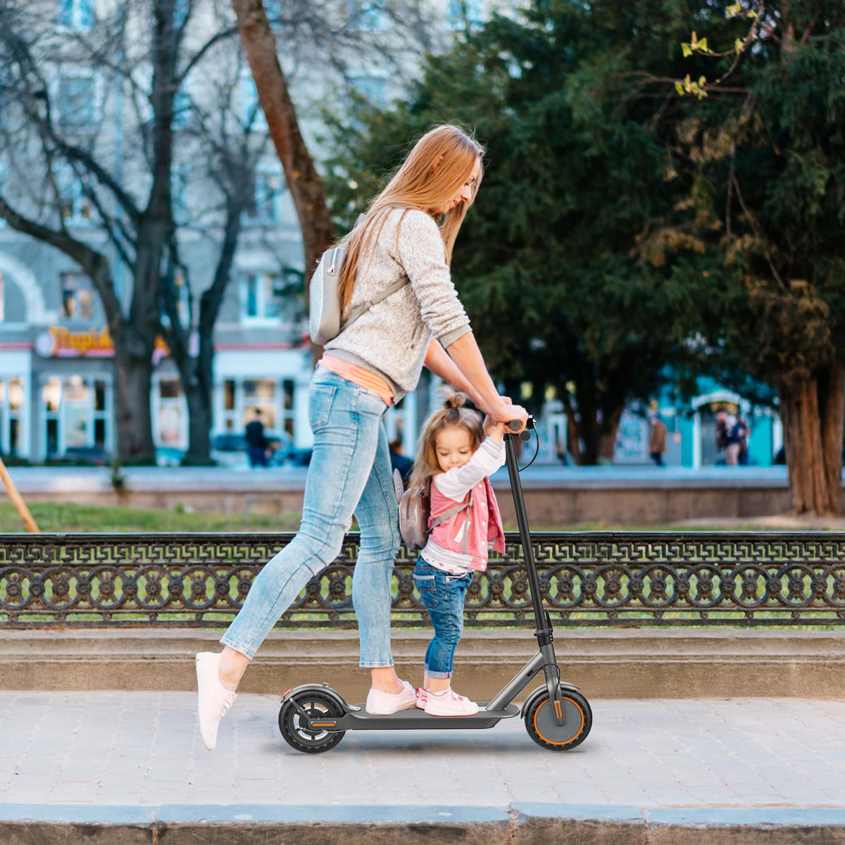 Foldable Pink Electric Scooter with Seat V54595