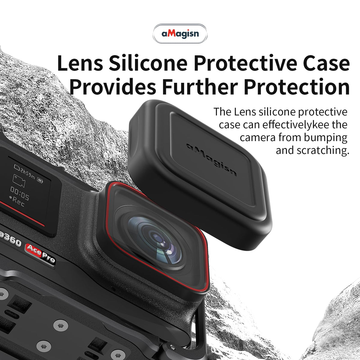 Aluminum Metal Frame Cage Case Bag with Silicone Lens Cap Screen Protector Camera Accessories Kit R234