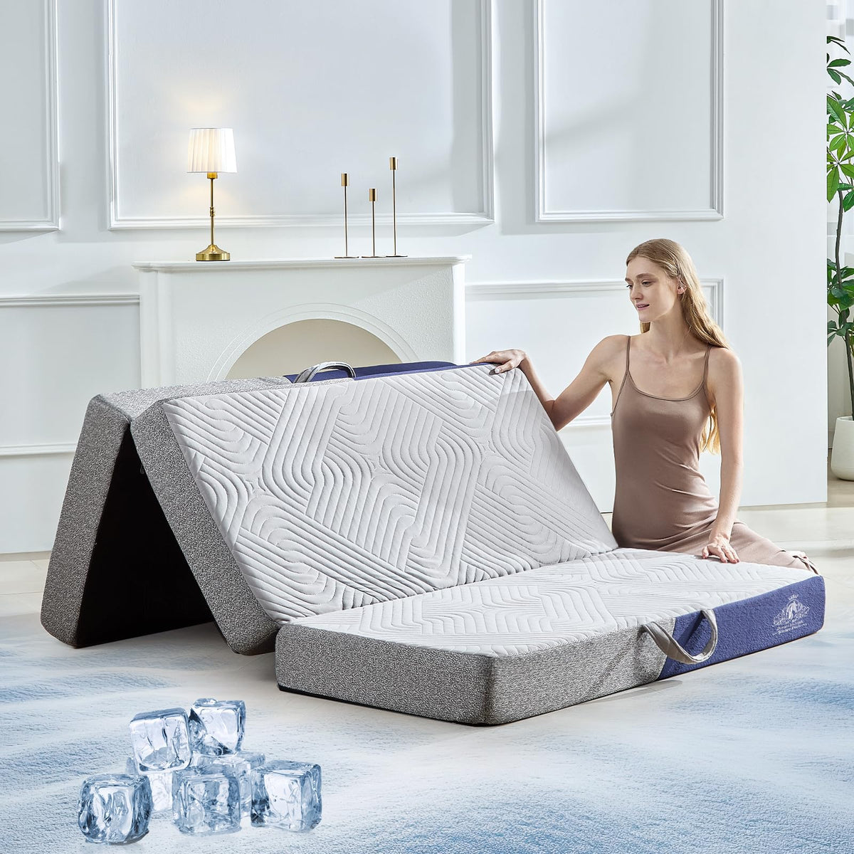 6 Inch Cooling Memory Foam Foldable Mattress Twin Size Y5804
