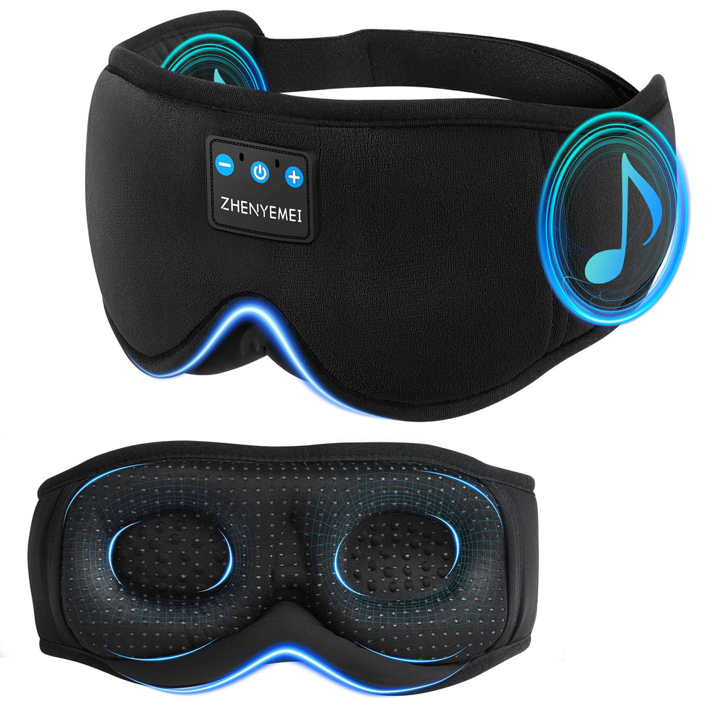 Black Bluetooth Sleep Mask with Headphones A332
