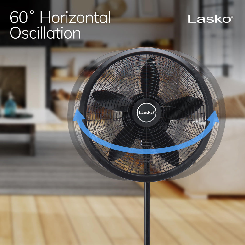 Adjustable Pedestal Fan 18” Black D35115