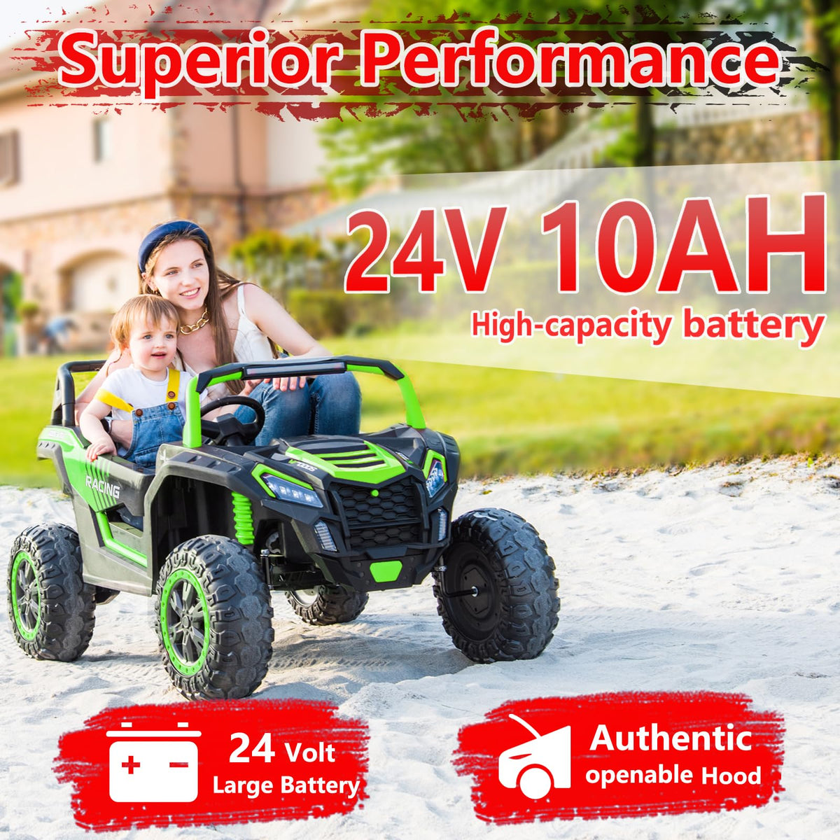 XXXL 2 Seater 24V Kids Side by Side UTV Y2340