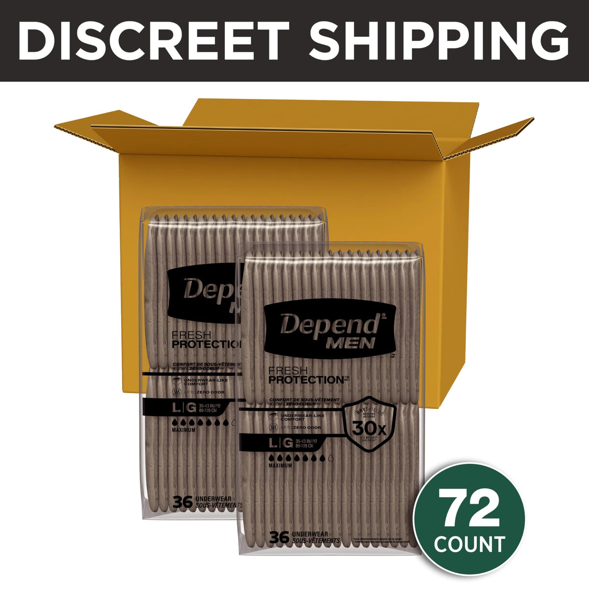 Large 72 Count Adult Diapers Q236