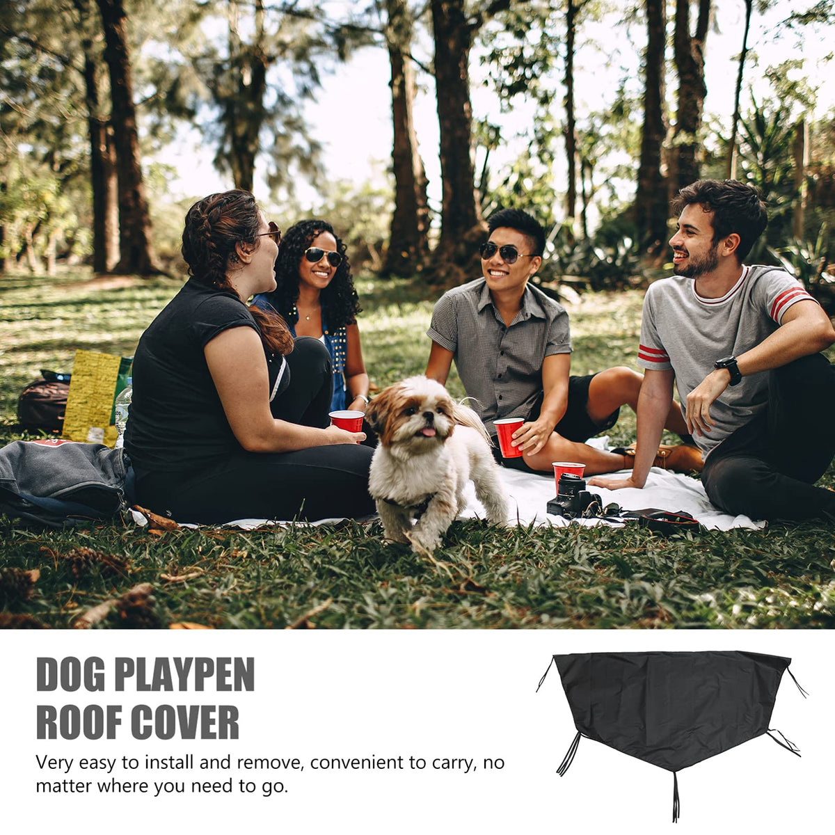 Heavy Duty Oxford Dog Pen Cover R97181