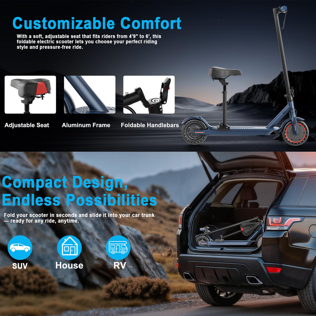 Foldable Pink Electric Scooter with Seat V54595