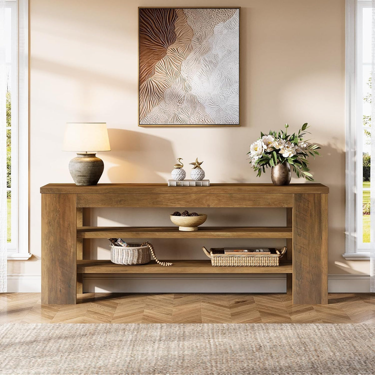 47" TV Stand with 3-Tier Open Storage Shelves G813888