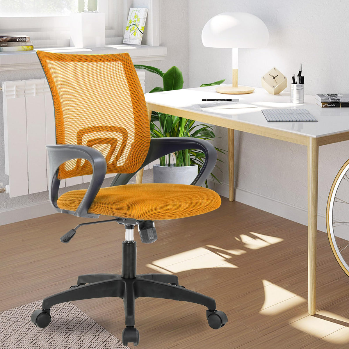 Orange Office Chair with Lumbar Support X847585