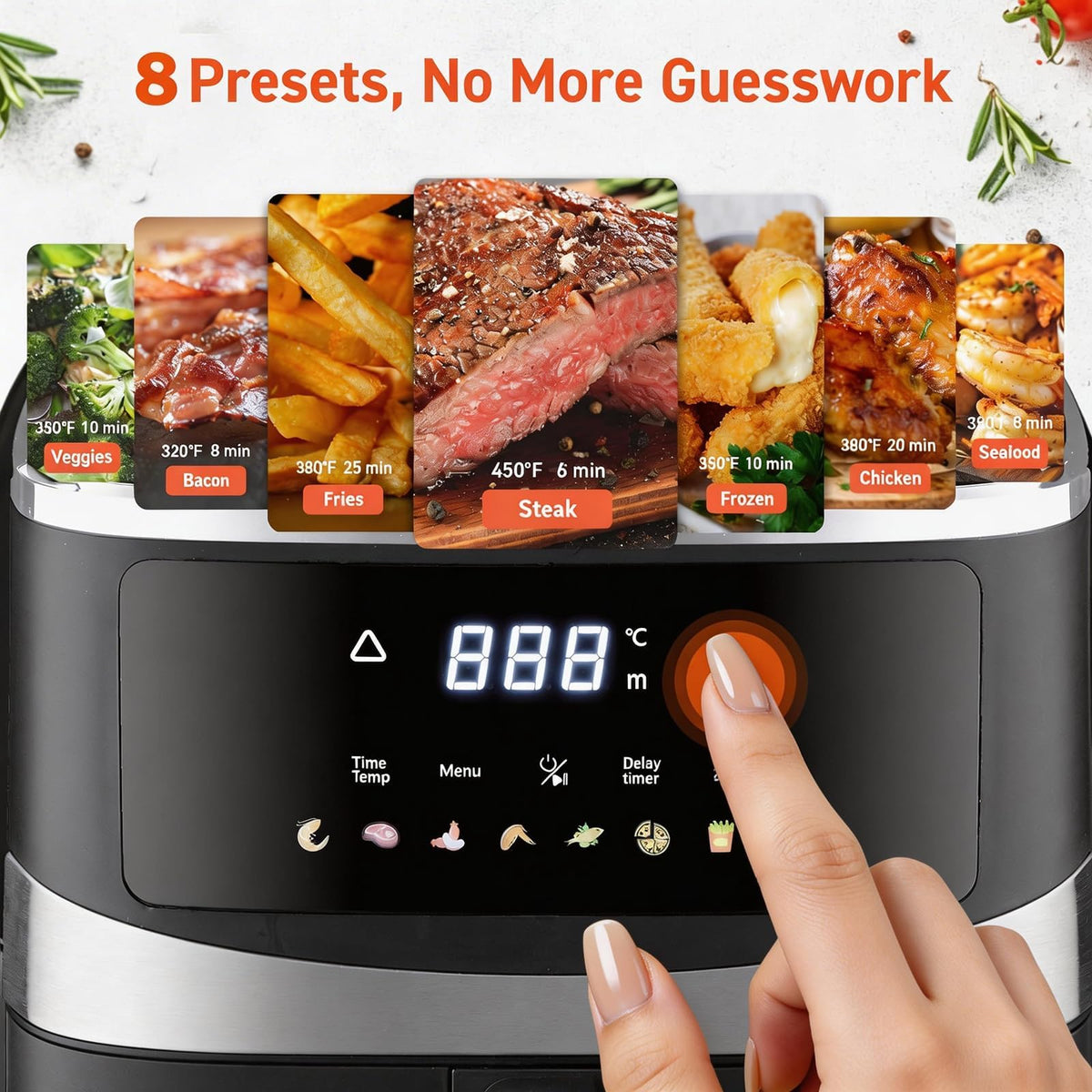6 QT Family Size Air Fryer with Visible Cooking Window K411913