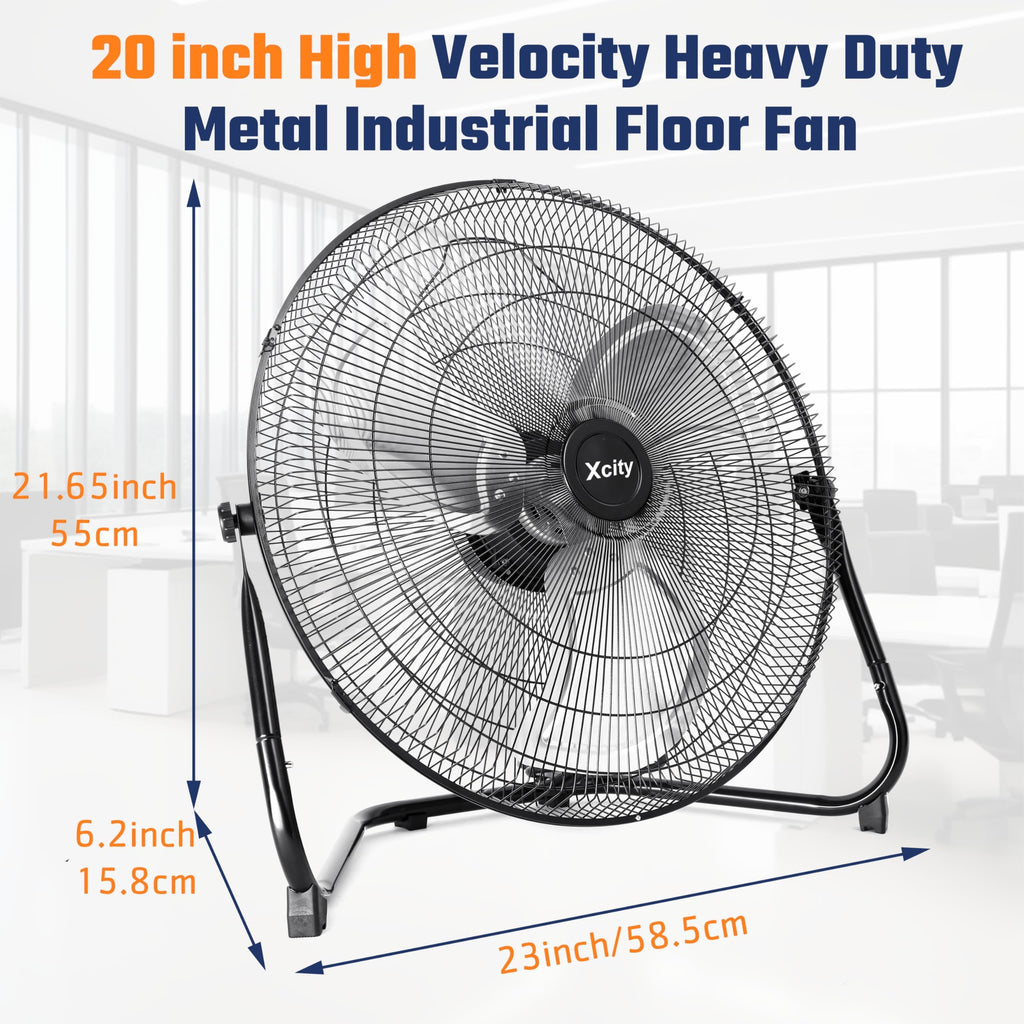 20 Inch 3-speed Metal Floor Fan I14559