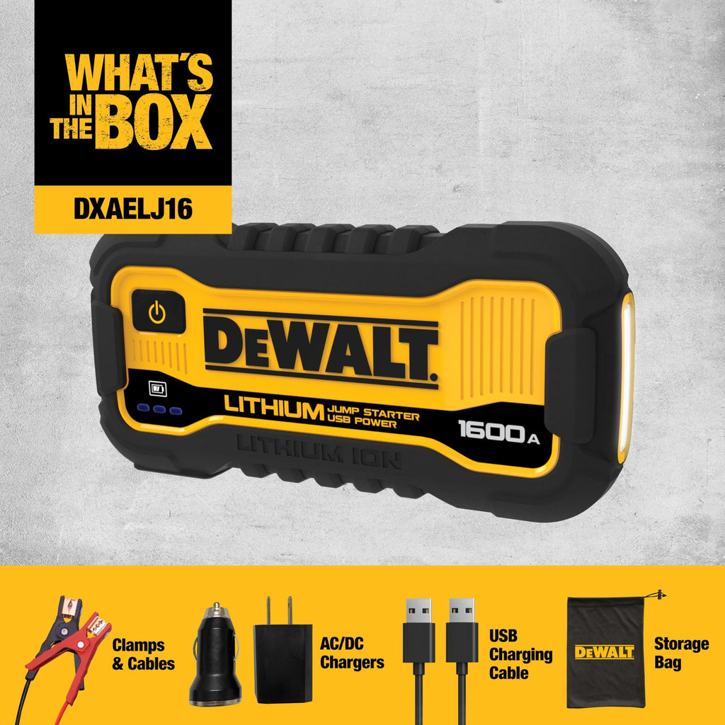 1600 Peak Amp Jump Starter Battery Booster with USB Power Station U901157
