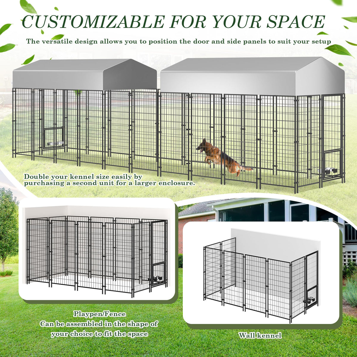 8x4x5.7 FT Outdoor Dog Kennel G90291