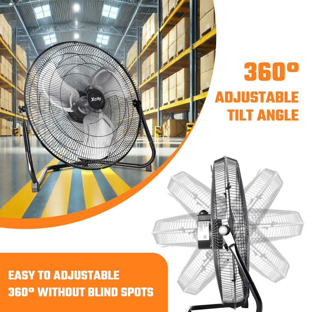 20 Inch 3-speed Metal Floor Fan I14559