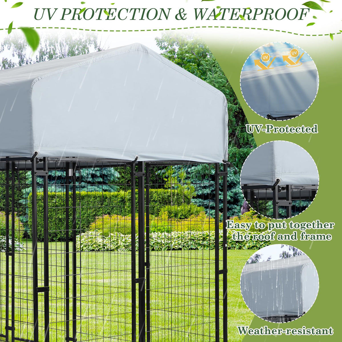 8x4x5.7 FT Outdoor Dog Kennel G90291